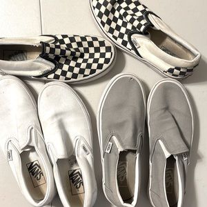 3 pairs used vans - size 8 women. As is